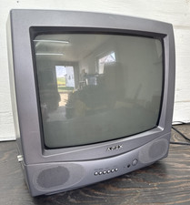 Apex AT1302 13in Color CRT TV Retro Gaming AV Inputs Tested Working With Remote
