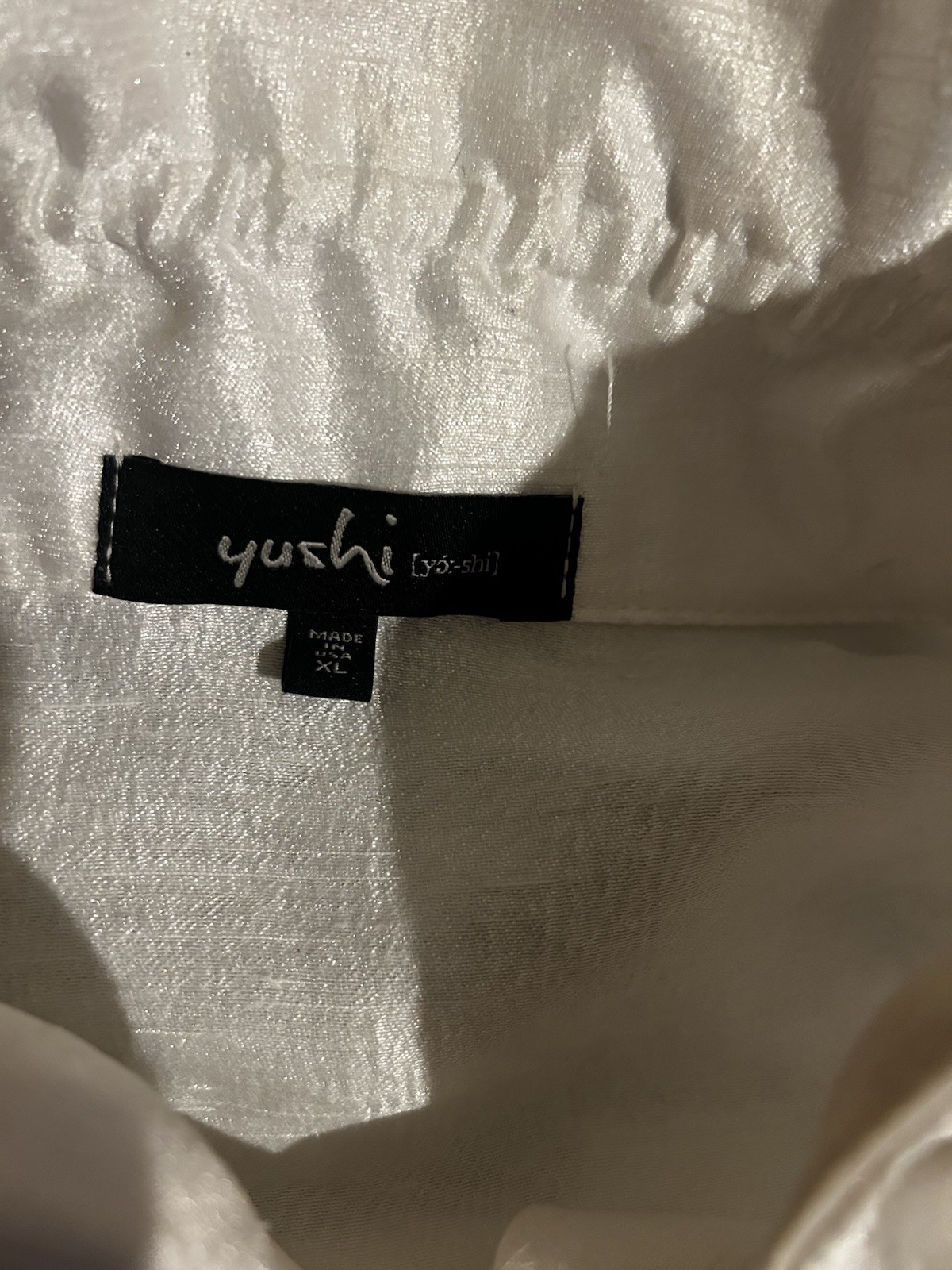 Yushi Abstract Print Button Front Collared Jacket… - image 3