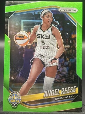 JERSEY NUMBER MATCH 2024-25 Panini Prizm Angel Reese Green 005/225 #92