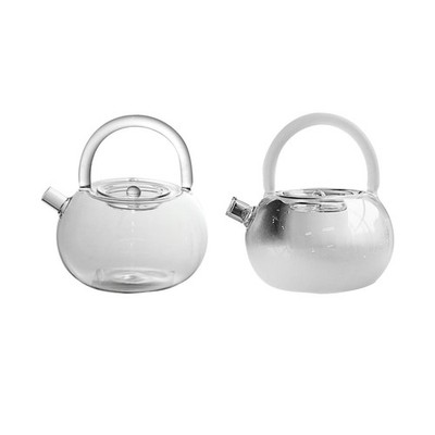 Teekanne aus Glas mit Griff hitzebeständig elegant für den