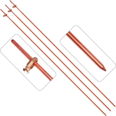 #ad #ad 4FT Electrical Grounding Copper Ground Rod Earthing bar for Electric Fences Sate $50.99