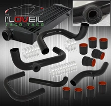 For 93-97 Del Sol BOV Turbo Piping Kit + Coupler + Clamps Black Fmic Intercooler