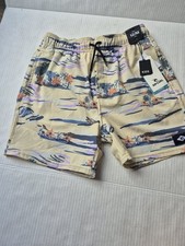 NWT Rip Curl Hawaiian Print Swimsuit Boys Size 12 /M Summer Vacation