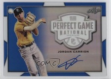 2019 Leaf Perfect Game National Showcase Metal Blue /20 Jordan Carrion Auto 1i9