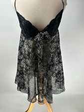 Victoria's Secret Gold Label Vintage Chemise Baby Doll Lace Floral Gown Small