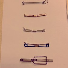 Vintage Men's Jewelry Collection: 1 Collar Pin, 3 Collar. Bars, 1 Tie Bar