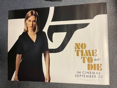 JAMES BOND No Time to Die 2021 Lea Seydoux Original UK Film Cinema Quad Poster 