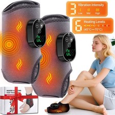 3-in-1 Electric Foot Ankle Massager Brace Pain Relief Heating Vibration Therapy