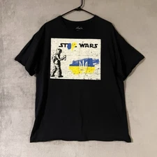 Stop Wars Graffiti Shirt Mens L Black Trust The Universe 