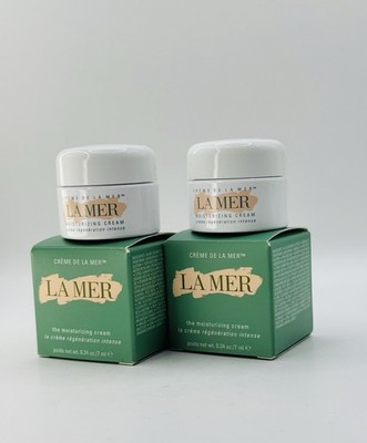 2X LA MER The Moisturizing Soft Cream .24 oz /7ml Each NIB