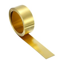 Brass Sheet Roll, 0.2 x 15 x 3000mm Metal Flashing Brass Foil Roll, Gold