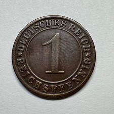 1934 Germany 1 Reichspfennig - A - Coin #D-001