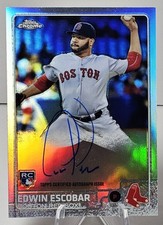 2015 Topps Chrome Edwin Escobar  #AR-EE Rookie Refractor Auto #'d 443/499