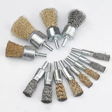 Steel Wire End Brush Stainless / Brass Brush 10 mm - 30 mm + 6 mm 1/4" Shank