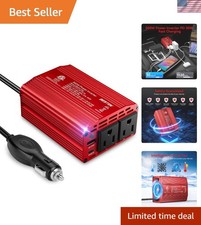 Power Inverter DC 12V to AC 110V - 300W Car Plug Adapter Outlet with PD30W Ty...
