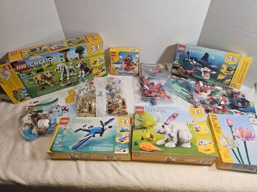 LEGO 3 in 1 Creator lot, multiple sets. Adorable dogs, rabbit, shark 31137 3113