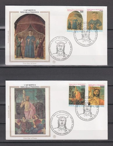 Vatican – Piero Della Francesca Death Centenary Cover Set 1992 – FDC, Nice!