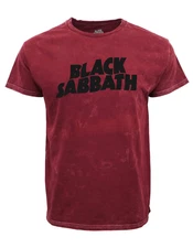 BLACK SABBATH OFFICIAL LICENSE T SHIRT VINTAGE MINERAL TEE WITH BLACK LOGO