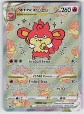 Simisear VSTAR GG37/GG70 Holo Crown Zenith Galarian Gallery Pokemon NM