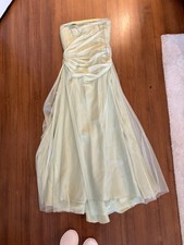 Women’s Strapless Vera Wang Bridesmaid Dress Pale Apple Green