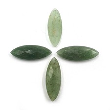 Natural Green Chalcedony Marquise Briolette Cut Stone 4 Pcs 10 28.5 MM 46.80 CT