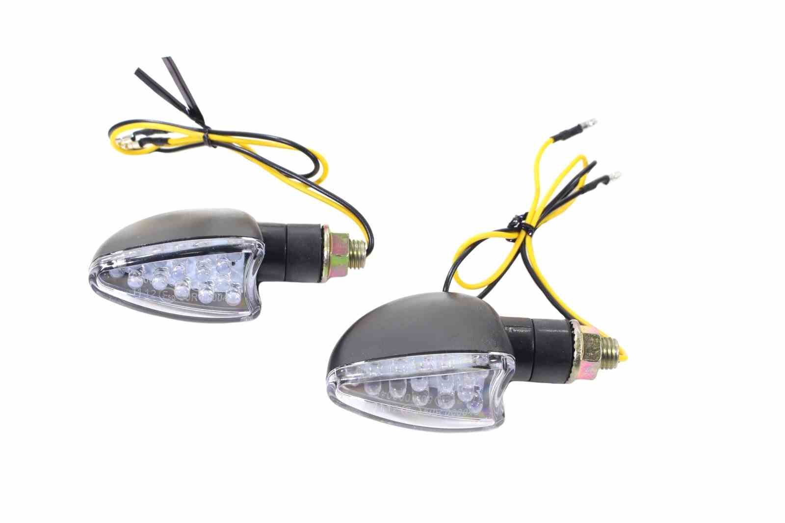 Indicateur flèche LED GY 200 blanc feu de signalisation court pour carrosserie et carénage