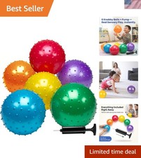 Bright  Bouncy 7  Stress Balls for Toddlers - 6 Assorted Colors with Pump