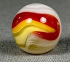 AKRO AGATE 21/32" NEAR MINT POPEYE HYBRID MARBLE KILLER RED & ORANGE — photo 2