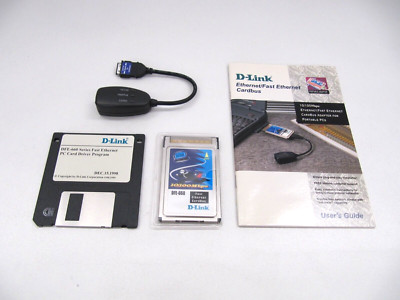 D-LINK DFE-660TX NETWORK CARD PCMCIA ETHERNET CARDBUS ADAPTOR 10/100MBPS