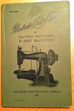 Cucitrici "Singer"  antico catalogo dei pezzi ricambio anno 1928 Orig. USA (226)