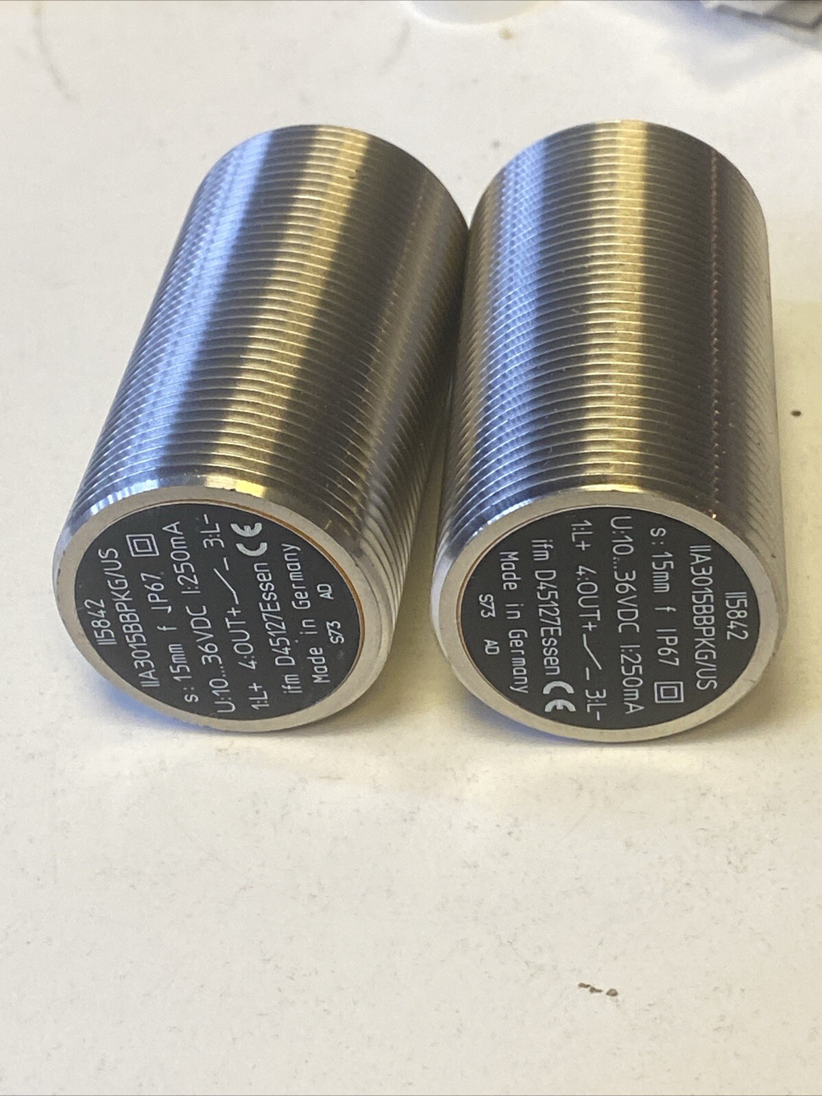 2x Ifm Electronic Sensor, M30x1.5, Connector M12 II5842