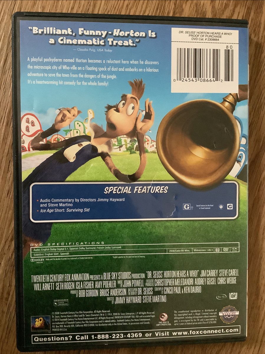 Dr. Seuss' Horton Hears a Who! (DVD, 2008) 24543086642| eBay