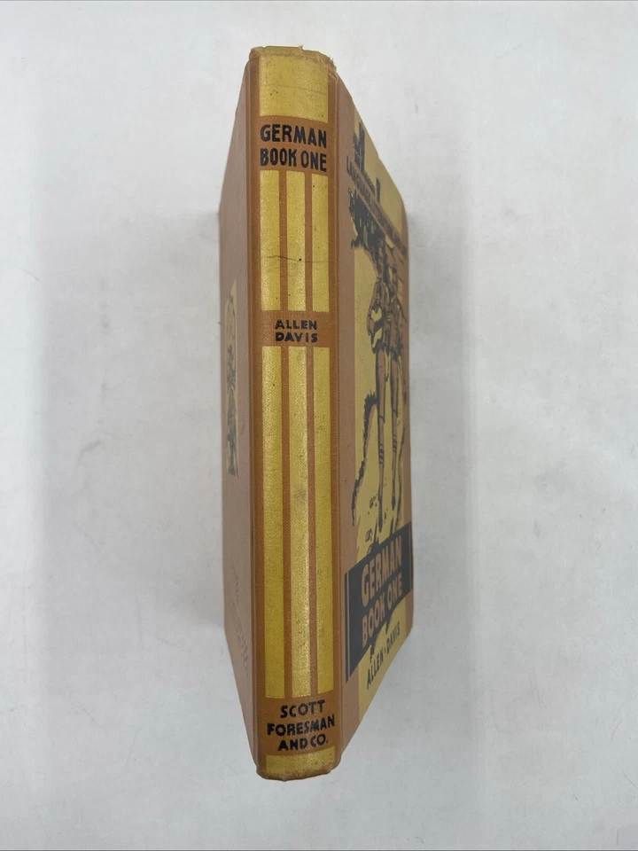 German Book One by Schuyler Allen & Davis Hardcover 1938 Language Study - Image 3 of 4