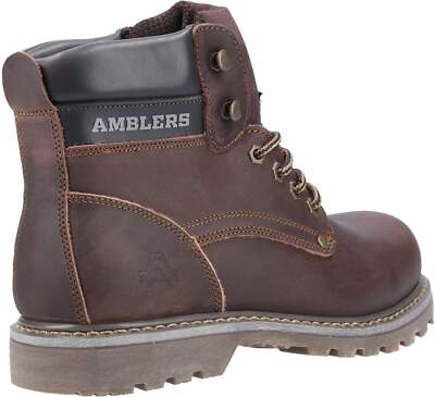 Amblers Dorking Men's Crazy Horse Leather Casual Boots - Comfort Lace-Up Style (Size 8 US, Brown)