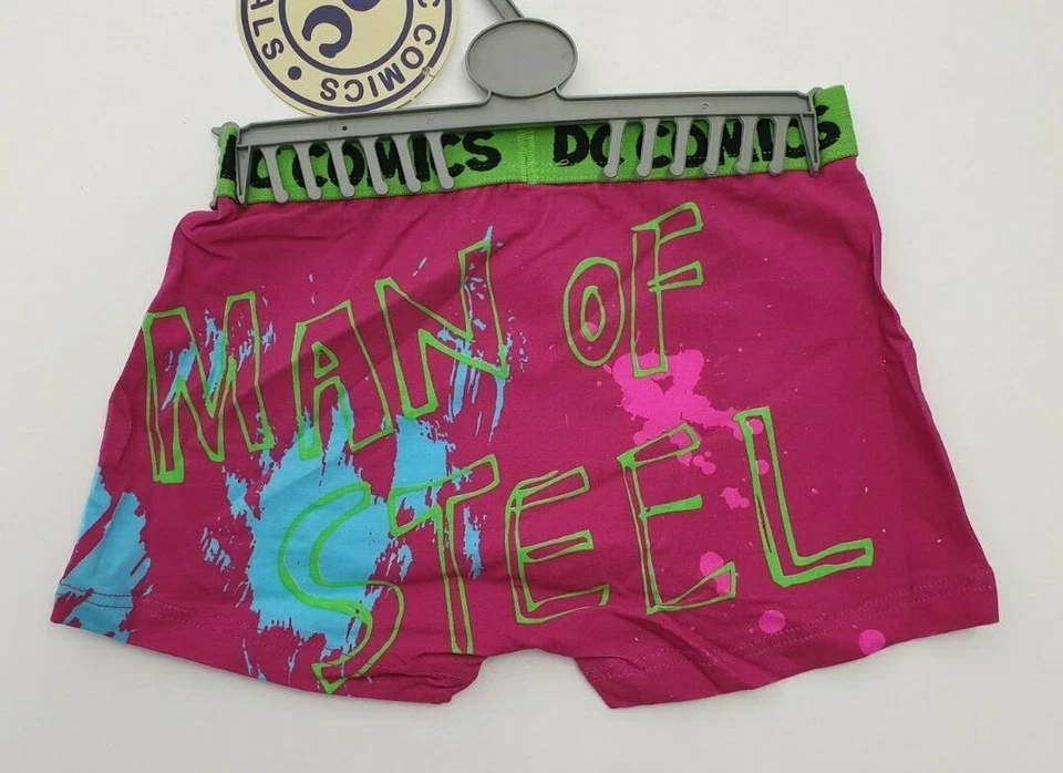 Nuevo con etiquetas Calzoncillos Boxers Junior Junior Junior Marca DC Geniales Superhéroe Verde Púrpura Marca 7 a 8 para Niños Foto 2 de 2