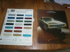 1969 Chrysler Sales Brochure & R-M Color Chips - Vintage Original