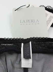 NWT LA PERLA 9030278 "Romantica" Mesh / Lace Underwired Bodysuit Black 38B Italy