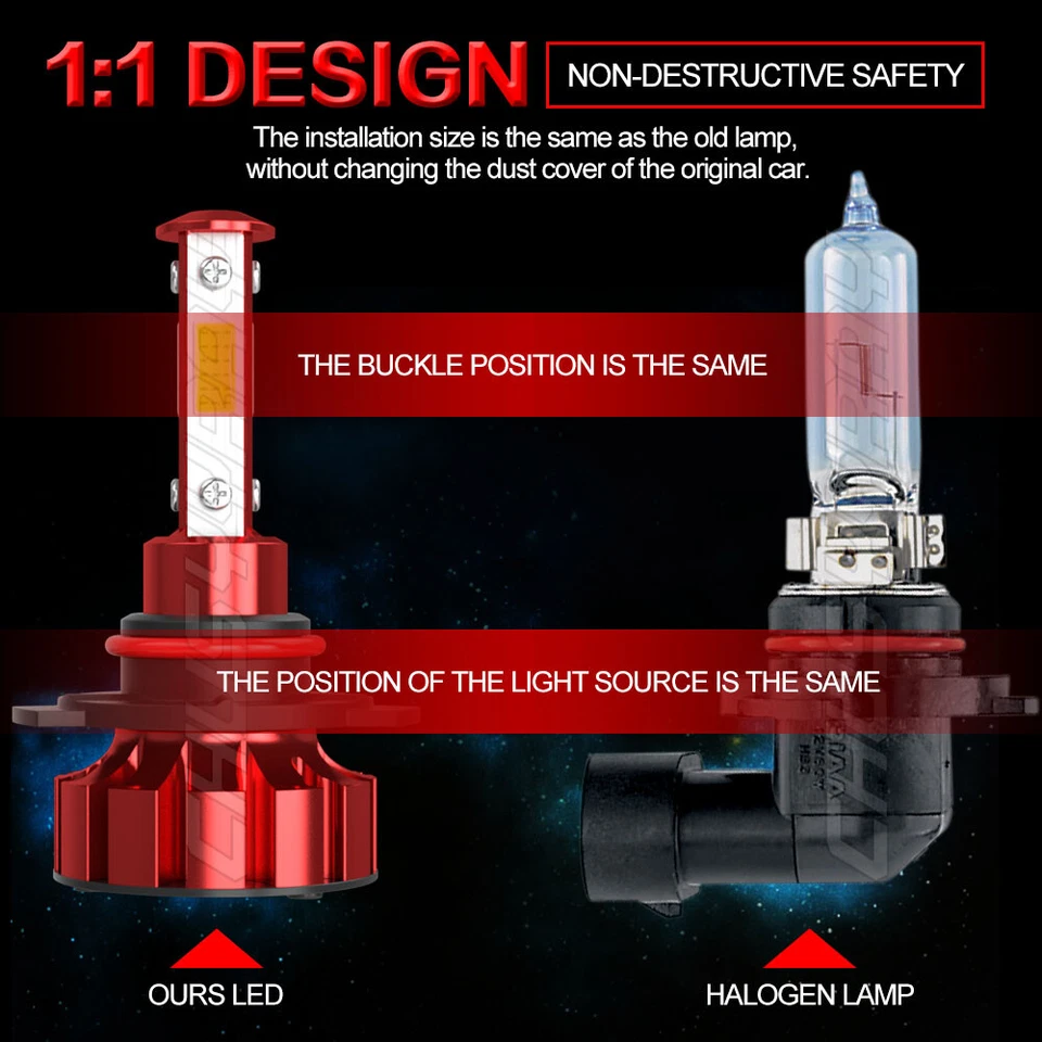 Para Mitsubishi Lance2008-2017 COMBO 9005+9006 LED Faro H11 Bombillas Antiniebla Foto 4 de 4