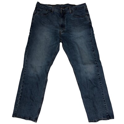 Levis Mens 505 Jeans Size W40 L30 Blue High Rise Boot Cut Pockets