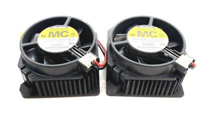 2 x Sanyo Denki 50.8mm San Ace MC mpu cooler Heat Sink 109P5412H2026 DC 12v 60mA