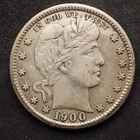 1900 **S** BARBER SILVER QUARTER ***NICE COIN!*** FREE SHIPPING! M4353