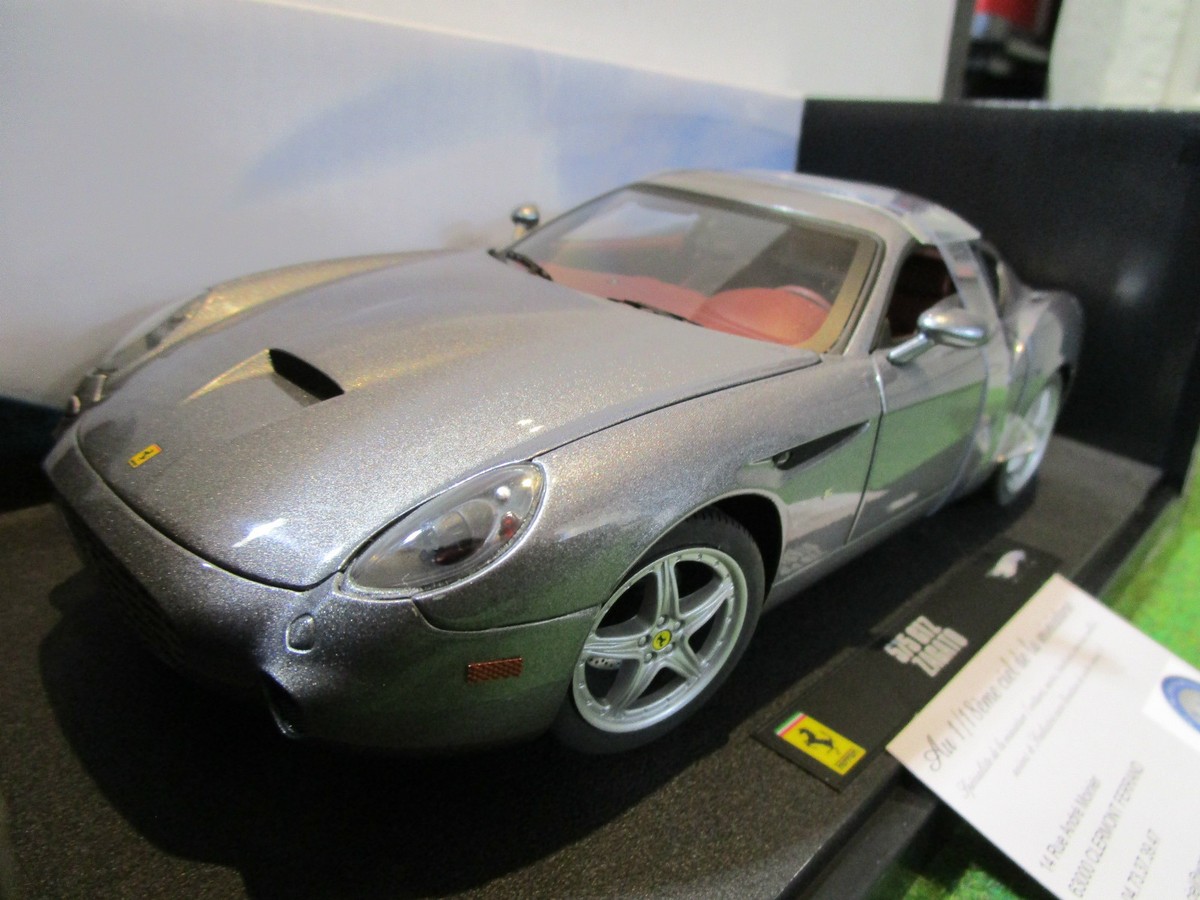 FERRARI 575 GTZ ZAGATO gris au 1/18 de HOT WHEELS ELITE P9915