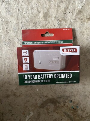 HiSpec Kohlenmonoxidmelder CO mit 10 Jahre langer Batterie HSA/BC/10 Neu in OVP