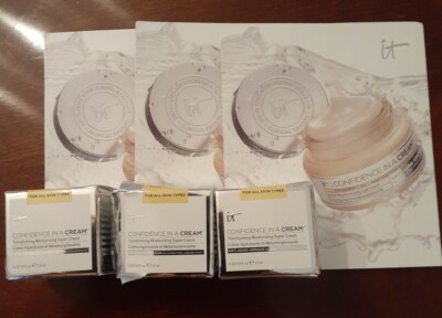 (3) IT Cosmetics Confidence in a Cream Moisturizing .237oz/7ml Each IPSY NEW
