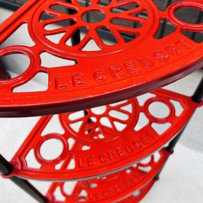 Le Creuset 5 tier pot stand Cherry Red Cast Iron Enamel | eBay