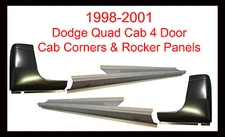 fit for 1998-01 RAM P/U 4DR QUAD CAB OUTER ROCKER PANELS AND CAB CORNERS PAIR