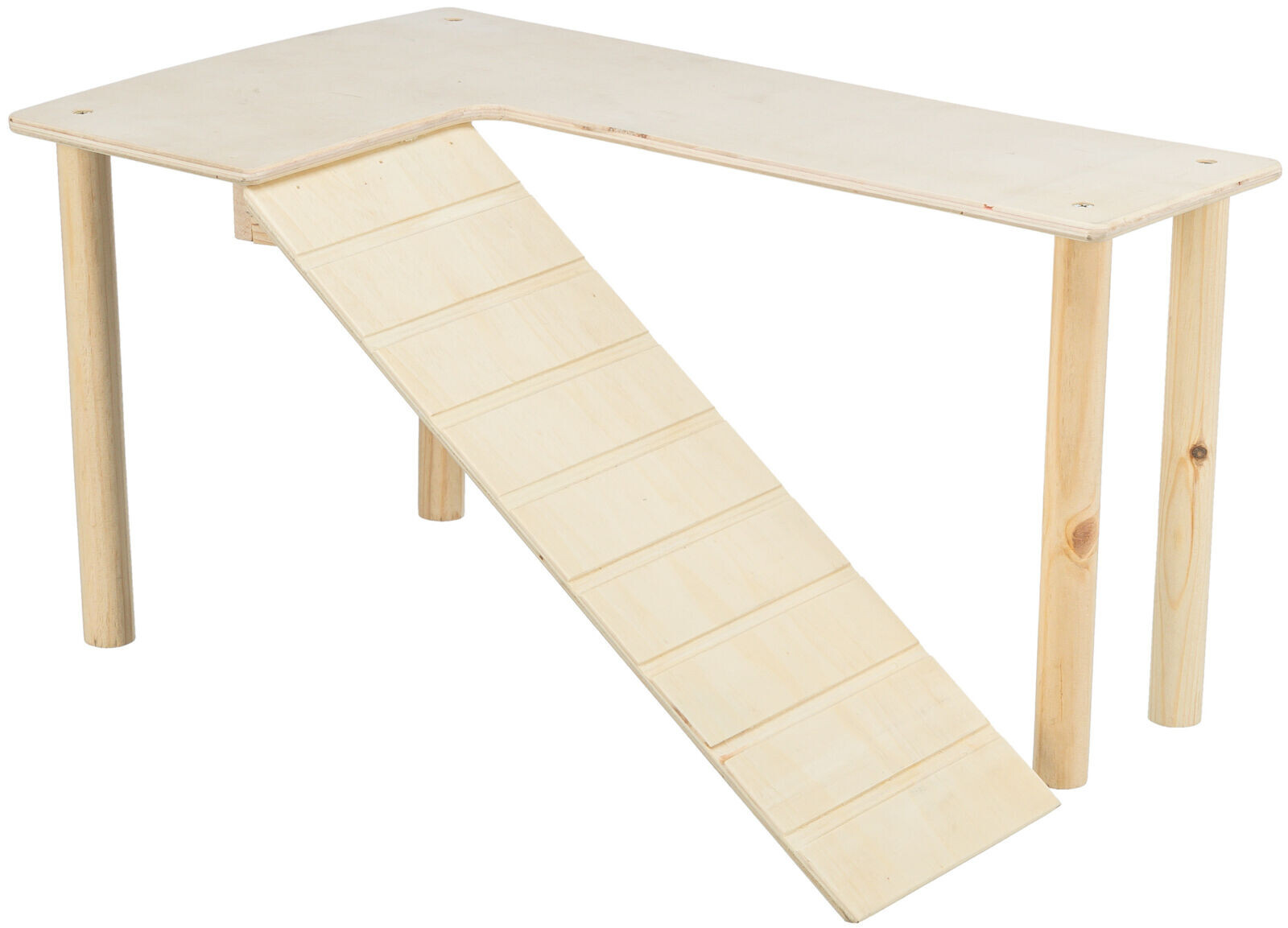 TRIXIE NATURAL WOODEN SMALL ANIMAL HAMSTER PLATFORM WITH RAMP 47 X 25 X 30CM