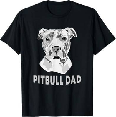 Mens Proud Pitbull Dad Men's Pit Bull Dog Shirt T-Shirt