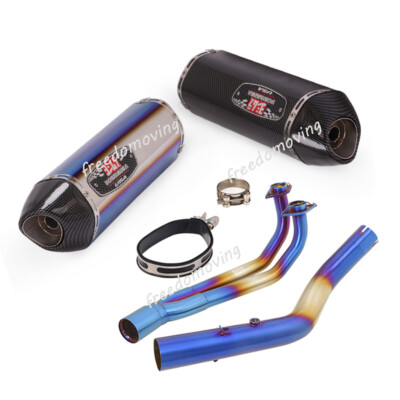 For SYM MAXSYM TL500 2019-2021 Slip On Exhaust System Muffler Front Link Pipe