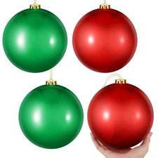 Jenaai 6 Inch Large Christmas Ball Ornaments Giant Jumbo Shiny Christmas Orna...